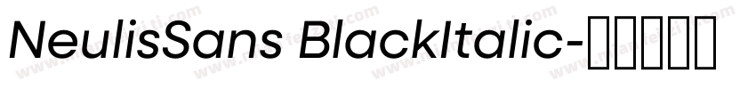 NeulisSans BlackItalic字体转换
